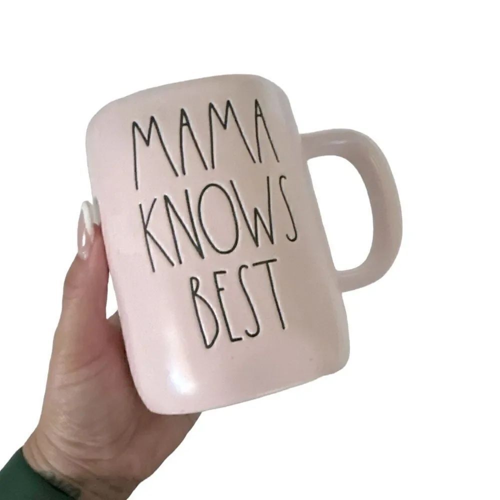 Rae Dunn "Mama Knows Best" Powder Pink Mug
